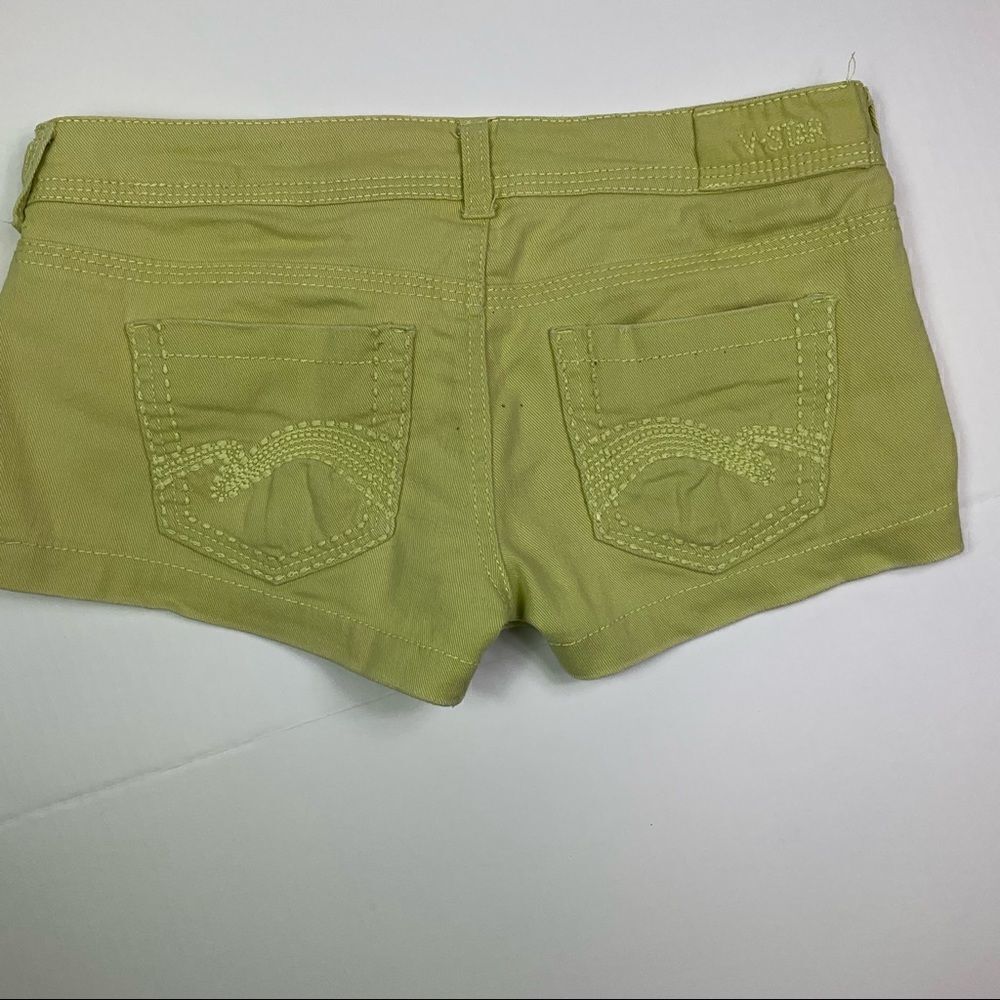 Lime Green Short Shorts Size 9 - Picture 1 of 7
